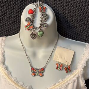 Brighton Silver Necklace, Bracelet & Earrings Set 290